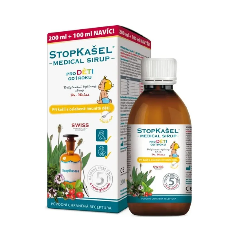 STOPKAŠEL Medical sirup OD 1 ROKU 200+100ml NAVÍC