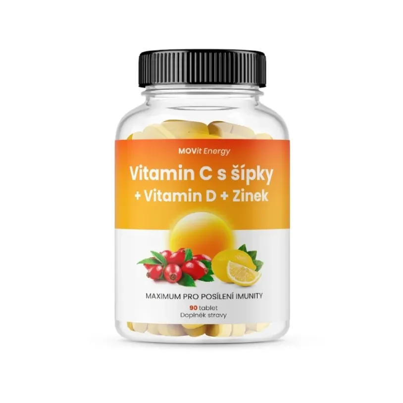 MOVit Vit.C 1200mg s šípky+Vit.D+Zn PREMIUM tbl.90