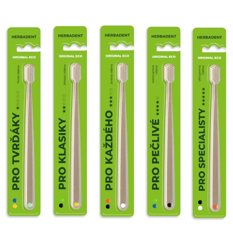 HERBADENT ORIGINAL ECO zubní kartáček velmi jemný