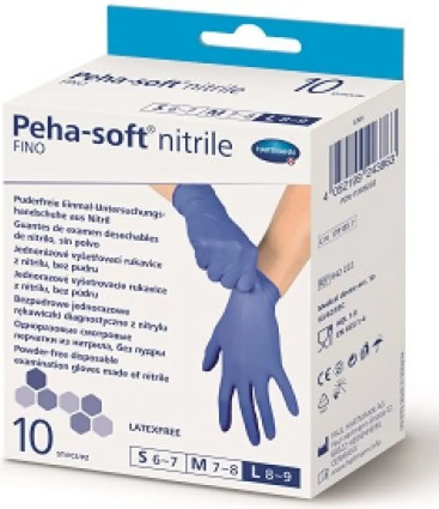 Rukavice vyš.Peha-soft NITRILE FINO L 10ks