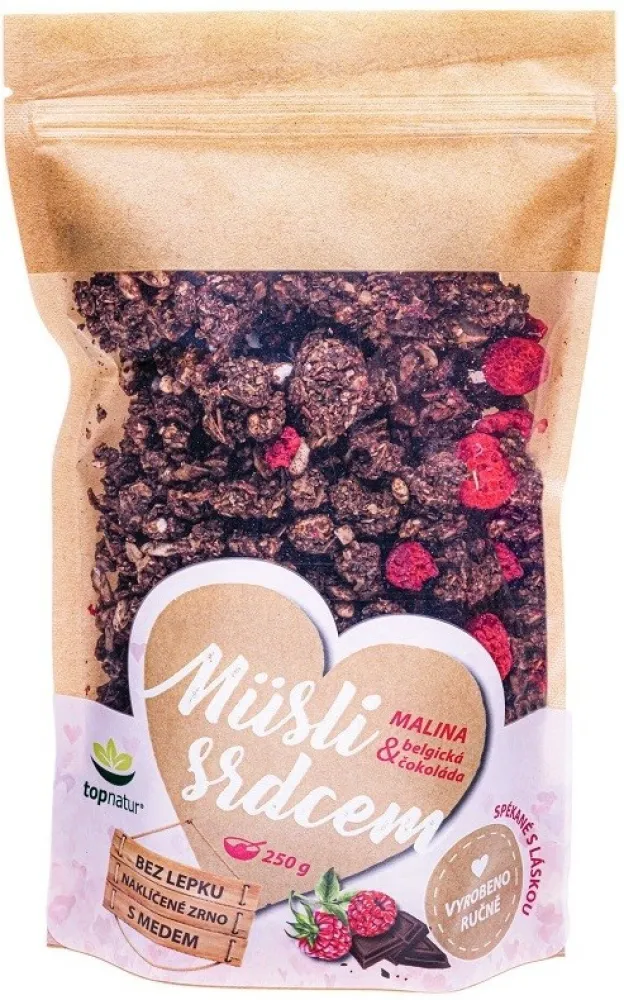 Topnatur Müsli srdcem malina&belg.čokoláda 250g