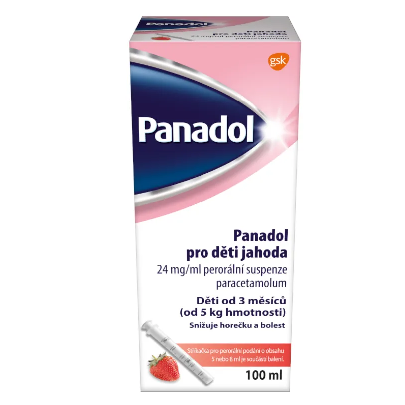 Panadol pro děti Jahoda 24mg/ml por.sus.100ml III