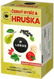 LEROS Čajový dýchánek černý rybíz&hruška 20x2.5g
