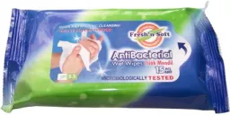 Ubrousky vlhčené antibakteriální na ruce 15ks